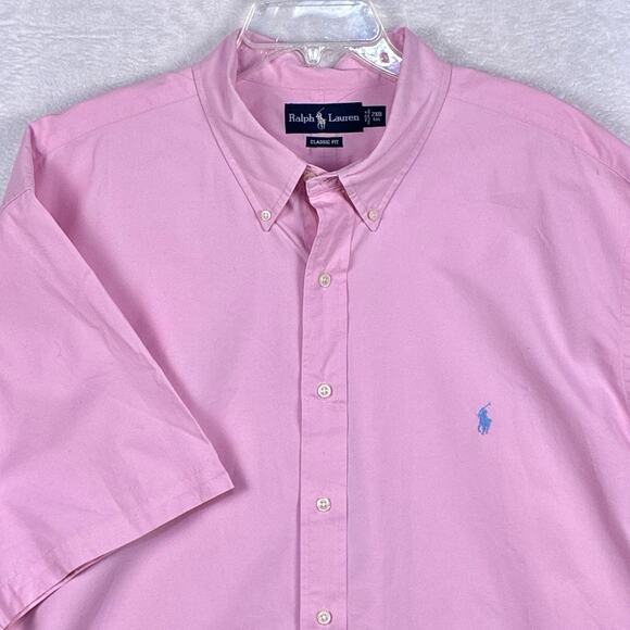 Ralph Lauren Other - VTG Ralph Lauren Mens 2XB Pink Blue Pony Preppy Classic Resort Camp Golf Shirt